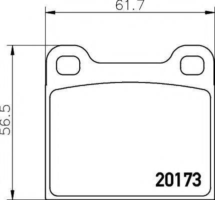 TEXTAR 2017301 Комплект гальмівних колодок, дискове гальмо