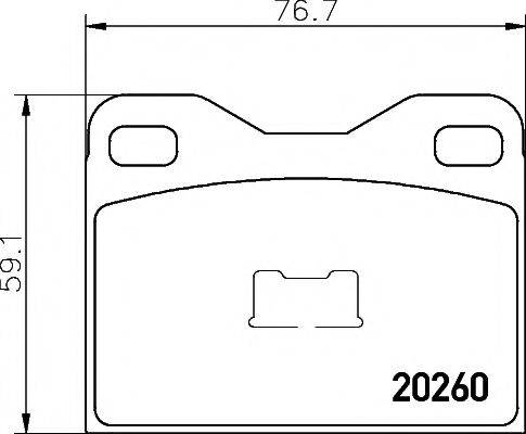 TEXTAR 2026003 Комплект гальмівних колодок, дискове гальмо