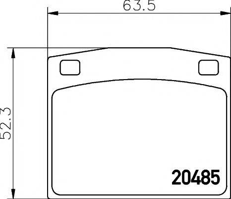 TEXTAR 2048501 Комплект гальмівних колодок, дискове гальмо