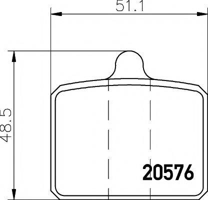AUDI 114430201 Комплект гальмівних колодок, дискове гальмо