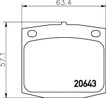 TEXTAR 20643 Комплект гальмівних колодок, дискове гальмо