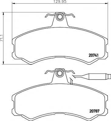 TEXTAR 20787 Комплект гальмівних колодок, дискове гальмо