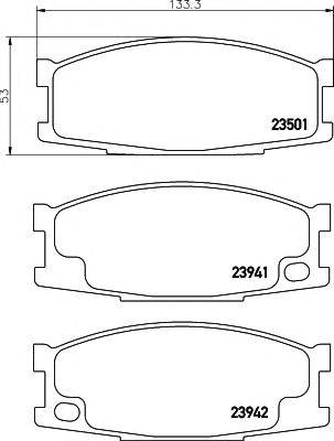TEXTAR 23941 Комплект гальмівних колодок, дискове гальмо