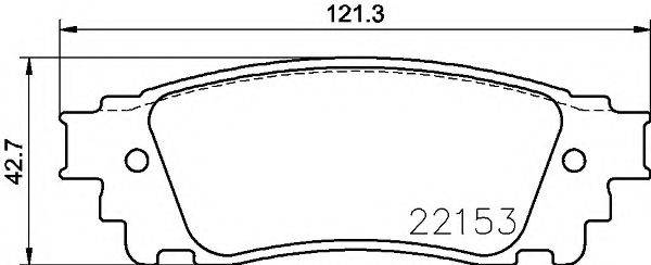 TEXTAR 22153 Комплект гальмівних колодок, дискове гальмо