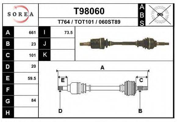 EAI T98060 Приводний вал