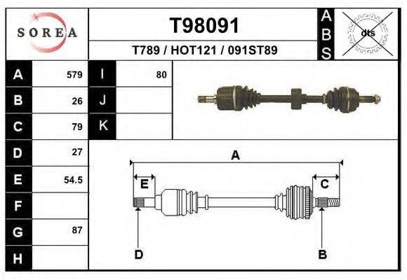 EAI T98091 Приводний вал