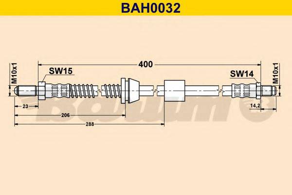BARUM BAH0032 Гальмівний шланг