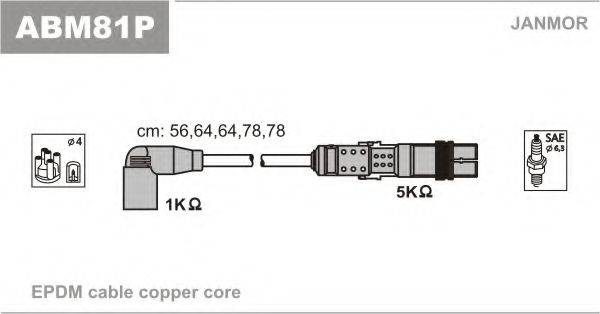 JANMOR ABM81P Комплект дротів запалювання
