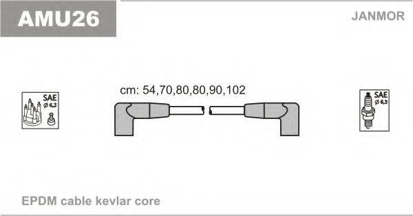 JANMOR AMU26 Комплект дротів запалювання