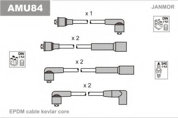 JANMOR AMU84 Комплект дротів запалювання