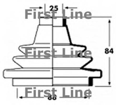 FIRST LINE FCB2353 Пильовик, приводний вал