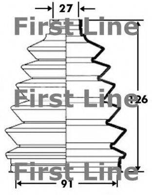 FIRST LINE FCB2378 Пильовик, приводний вал
