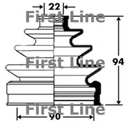 FIRST LINE FCB2379 Пильовик, приводний вал