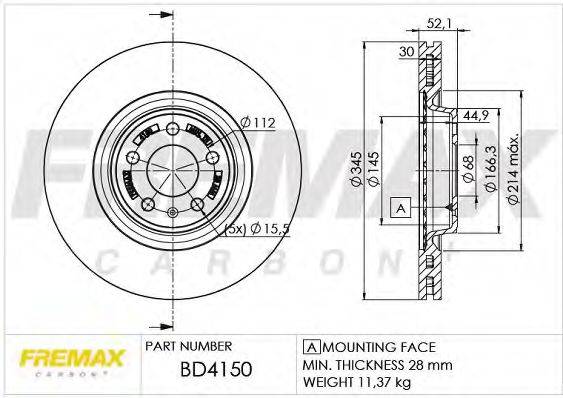 FREMAX BD4150 гальмівний диск