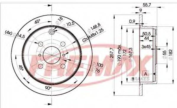 FREMAX BD2251 гальмівний диск