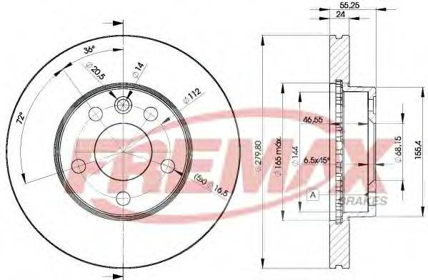 FREMAX BD3015 гальмівний диск