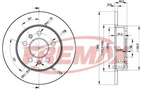 FREMAX BD4296 гальмівний диск