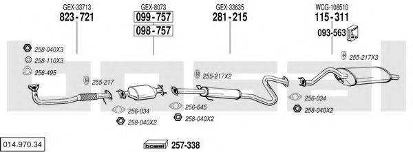 BOSAL 01497034 Система випуску ОГ