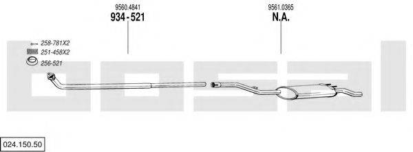 BOSAL 02415050 Система випуску ОГ