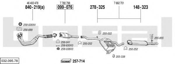 BOSAL 03209578 Система випуску ОГ