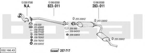 BOSAL 03216643 Система випуску ОГ