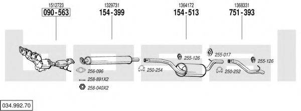 BOSAL 03499270 Система випуску ОГ