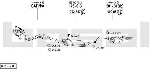 BOSAL 05201400 Система випуску ОГ