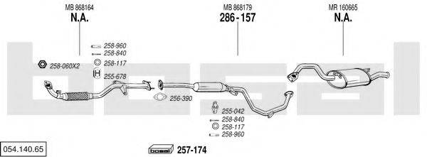 BOSAL 05414065 Система випуску ОГ