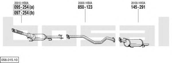 BOSAL 05801510 Система випуску ОГ