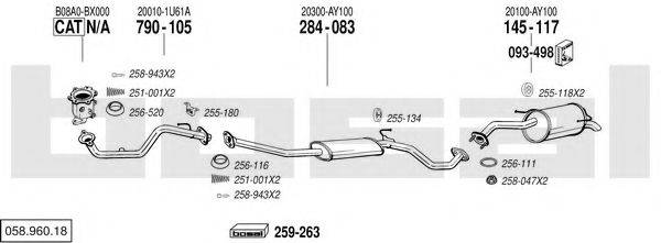 BOSAL 05896018 Система випуску ОГ