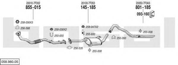 BOSAL 05898005 Система випуску ОГ