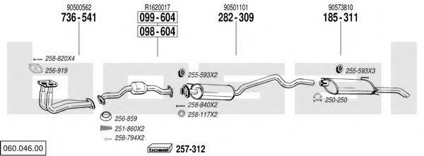 BOSAL 06004600 Система випуску ОГ