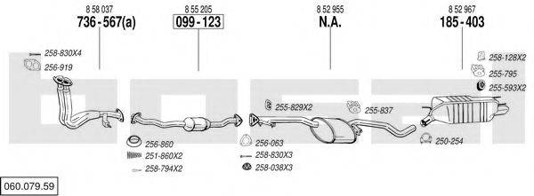 BOSAL 06007959 Система випуску ОГ