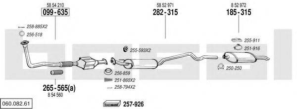 BOSAL 06008261 Система випуску ОГ