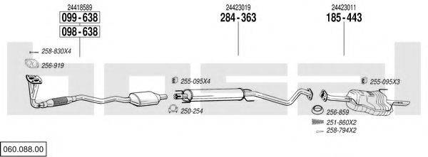 BOSAL 06008800 Система випуску ОГ