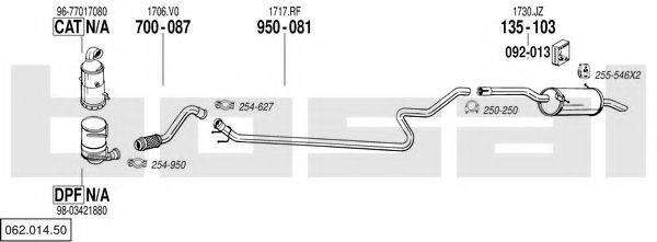 BOSAL 06201450 Система випуску ОГ