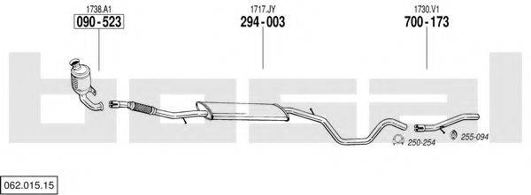 BOSAL 06201515 Система випуску ОГ