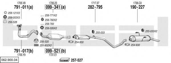 BOSAL 06290004 Система випуску ОГ