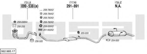 BOSAL 06298517 Система випуску ОГ