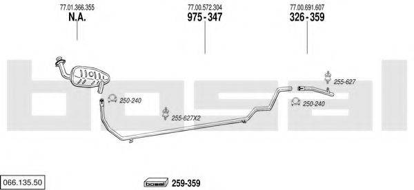 BOSAL 06613550 Система випуску ОГ
