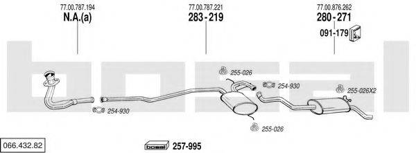 BOSAL 06643282 Система випуску ОГ