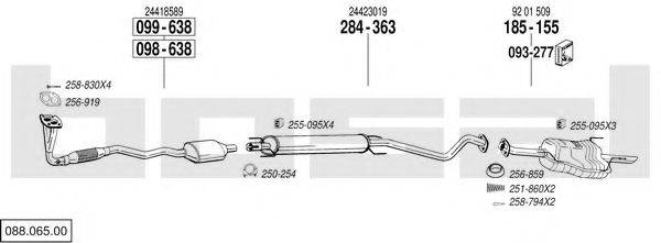 BOSAL 08806500 Система випуску ОГ