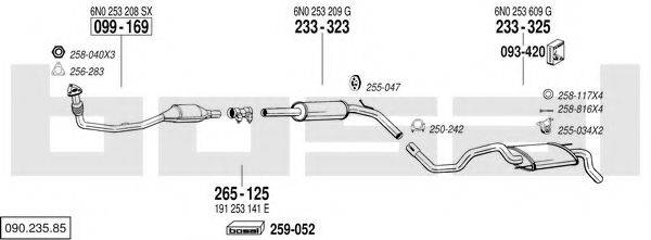 BOSAL 09023585 Система випуску ОГ