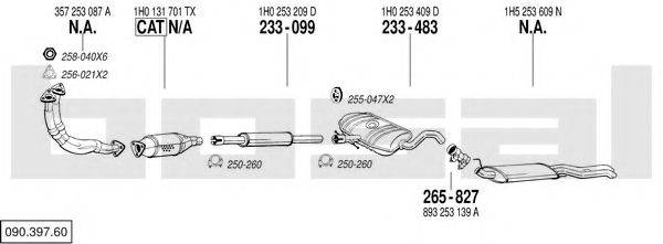 BOSAL 09039760 Система випуску ОГ