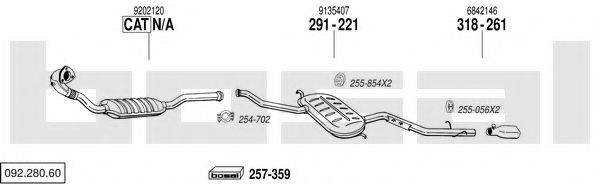 BOSAL 09228060 Система випуску ОГ