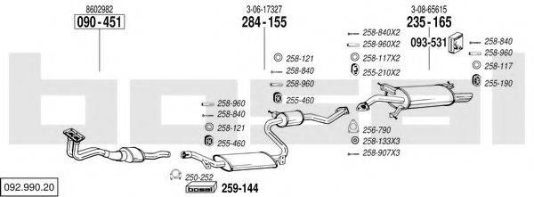 BOSAL 09299020 Система випуску ОГ