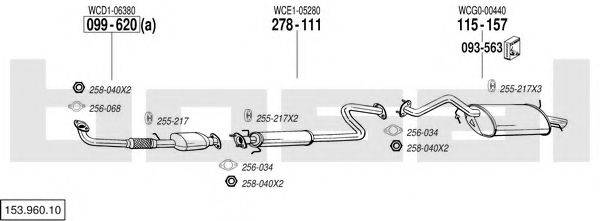 BOSAL 15396010 Система випуску ОГ