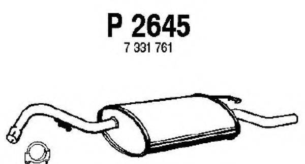 FENNO P2645 Глушник вихлопних газів кінцевий
