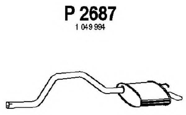 FENNO P2687 Глушник вихлопних газів кінцевий