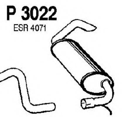 FENNO P3022 Глушник вихлопних газів кінцевий